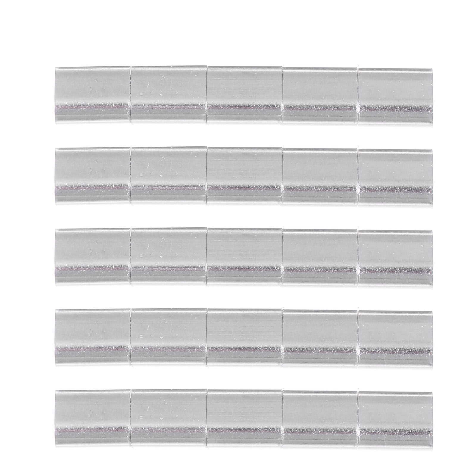 100 Pcs Chuck Oval Fishing Line Connector Cable Crimping Sleeves Ring