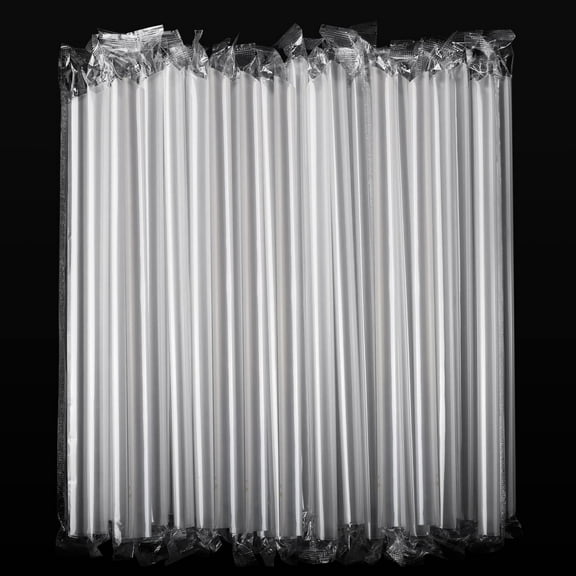 100 Pcs Clear Disposable Jumbo Smoothie Straws & Boba Straws, Wide Plastic Milkshakes Drinking Straws, BPA FREE (9.45" long and 0.43" Diameter)