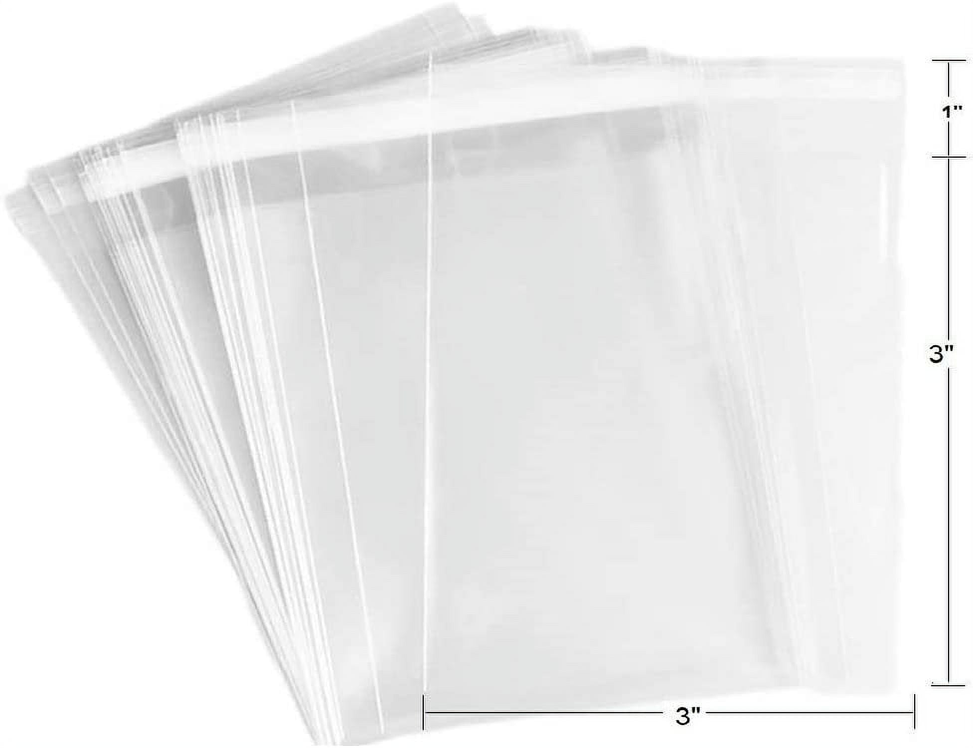 Square Heavy Gauge 3 1/2 x 2 1/4 x 9 3/4 Cellophane Bags 140 Cello film