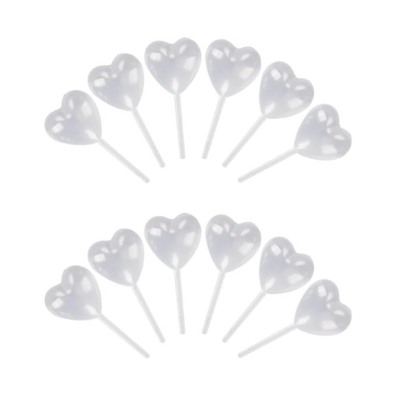 100 Pcs Clear Heart Shape Plastic Liquid Pipettes 4ml Food Transfer Droppers