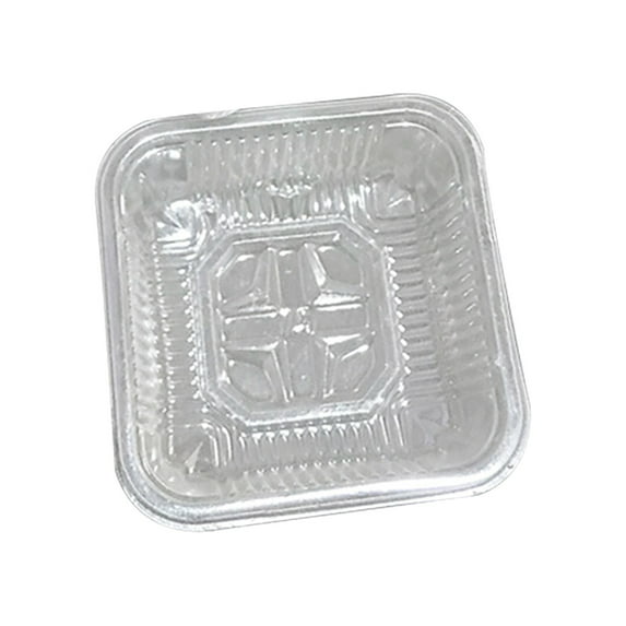 100 Pcs Clear Plastic Containers, Plastic Food Containers, Clear Disposable Containers Square Container for Sandwich Dessert Salad (2.95 x 2.95 x 1.1 inch)