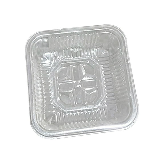 100 Pcs Clear Plastic Containers, Plastic Food Containers, Clear Disposable Containers Square Container for Sandwich Dessert Salad (2.95 x 2.95 x 1.1 inch)