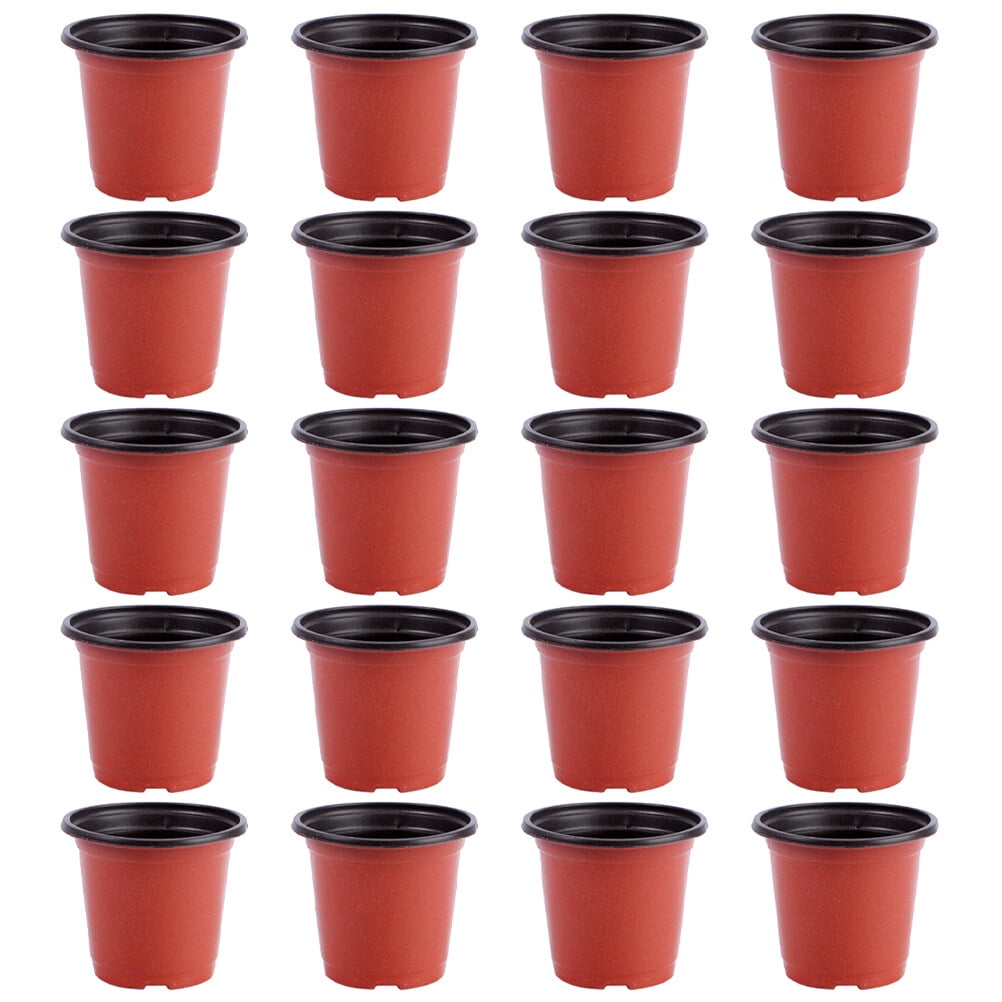100 Pcs Clear Plastic Containers Seedling Pot Nursery Pots Disposable