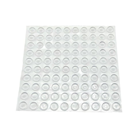 100 Pcs Clear Silicone Cabinet Bumpers, Self-Adhesive Rubber Dots for Furniture Protection, Noise Reducing Door Stoppers for Kitchen Drawers and Glass Surfaces