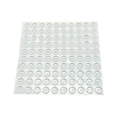 100-Pcs Clear Silicone Cabinet Door Bumpers - Self-Adhesive, Noise-Reducing, Protective, for Kitchen Furniture Drawers Doors