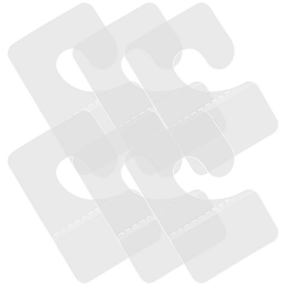 100 Pcs Clothes Hangers Label Clothes Rack Hanger Tags Clear Hanging Tabs Aircraft Hole Hook Sticker Pvc