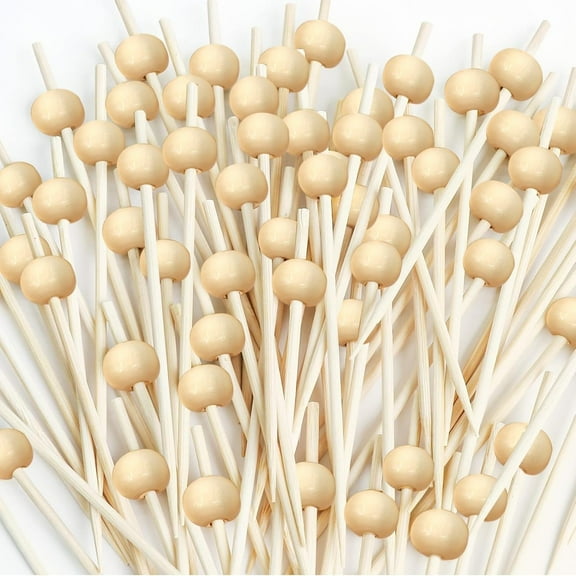 100 Pcs Cocktail Picks Toothpicks for Appetizers Bamboo Picks for Fruits/Charcuterie4.7in