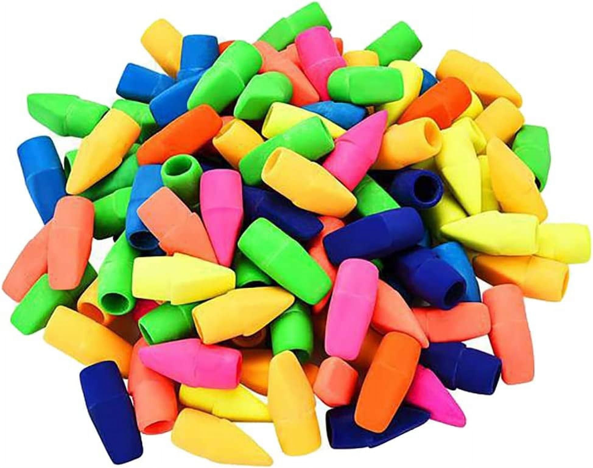 Pencil Eraser Caps, Assorted Colors, 40 Per Pack, 24 Packs