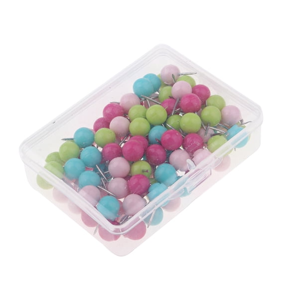100 Pcs Colored Decorative Thumb Tacks for Bulletin Board, Fabric marking