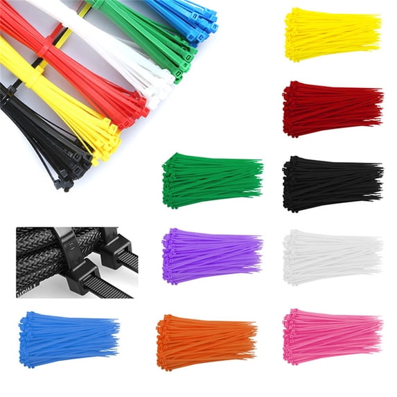 100 Pcs Colored Zip Ties UV Resistant Nylon Cable Ties Self-Locking Tie Wraps Heavy Duty Cable Ties for Bundling and Securing Objects, 5.91x0.1 Inch, Blue