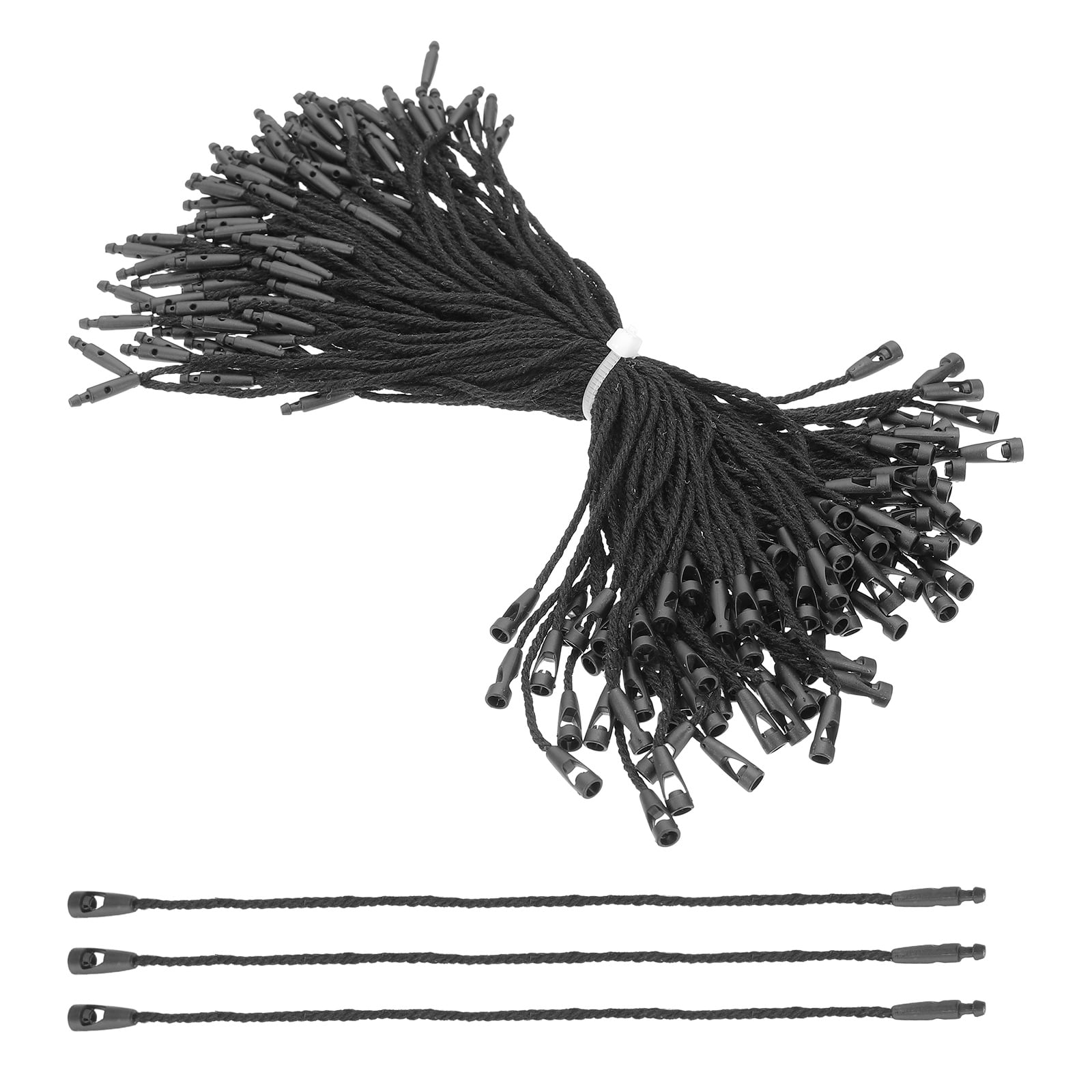 Black String Pin Uxcell 100Pcs Cotton Hang Tag String, 5.91 inch Black Snap Lock Pins ...