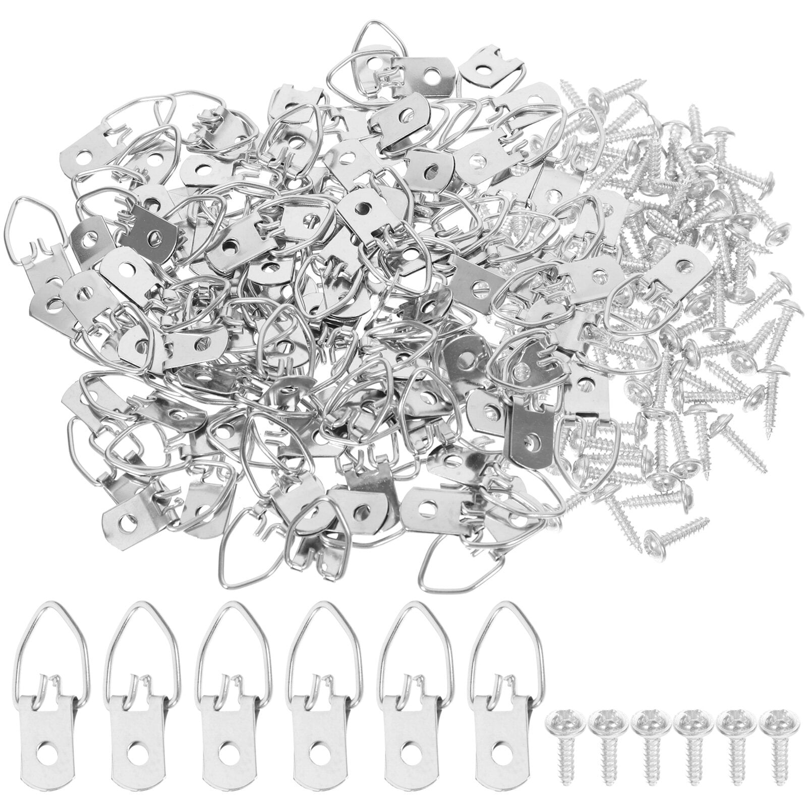 100 Pcs Dshaped Picture Hook Heavy Duty Clothes Rack Hanger Canvas Hangers for Walls Paintings