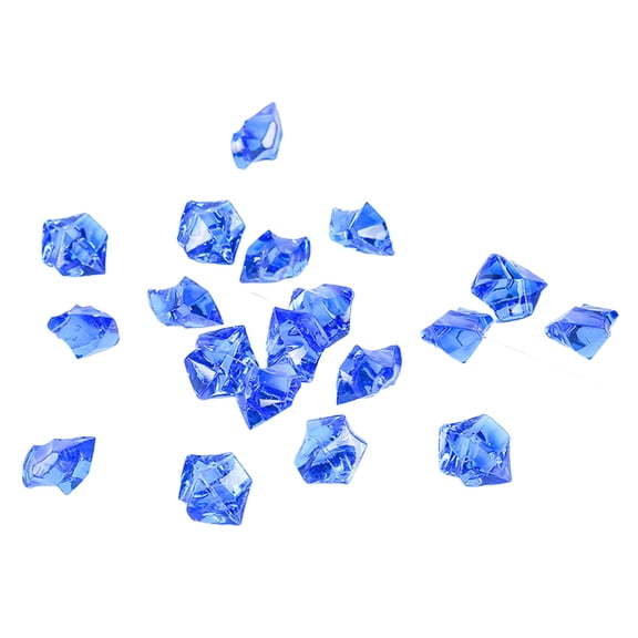 100 Pcs Dark blue Acrylic Ice Cube Stones,Fake Crushed Ice Rocks,Fish Tank Decorations,11*14mm