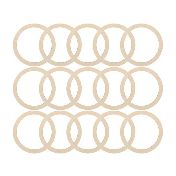 100Pcs Wood Floral Hoops Round DIY Craft Rings Sewing Supplies Wedding Fan Frames