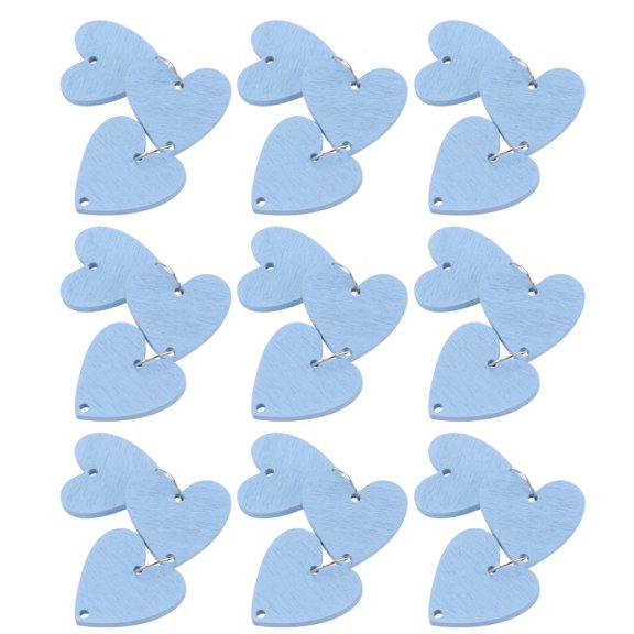 100 Pcs Decorate Heart Discs Wall Plaque Calendar Wood Crafts Circle Birthday Calendar Board Hanging Pendant