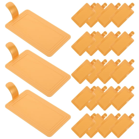 100 Pcs Desserts Shims Plastic Cake Stand Board with Handle Serving Base Mousse Pad