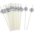 thumbnail image 1 of 100 Pcs Disco Ball Straws 70s Glittery Silver Ball Paper Straws Wedding Birthday Party Disposable Disco Decorations for 70s Retro Theme Bachelorette Party Supplies 0.24 x 7.76 Inches, 1 of 4