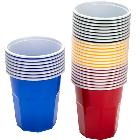 100 Pcs Disposable Cup Colorful Plastic Cups Water Drinking Glasses for Drinks Multi-function Beverage Compact Daily Use Pp