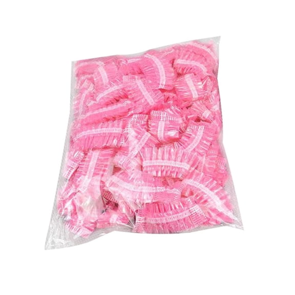 100 Pcs Disposable Ear Protectors for Hair Dye, Shower Caps Covers, Plastic Plugs Salon Dyeing & Washing, Waterproof Protection Home Use