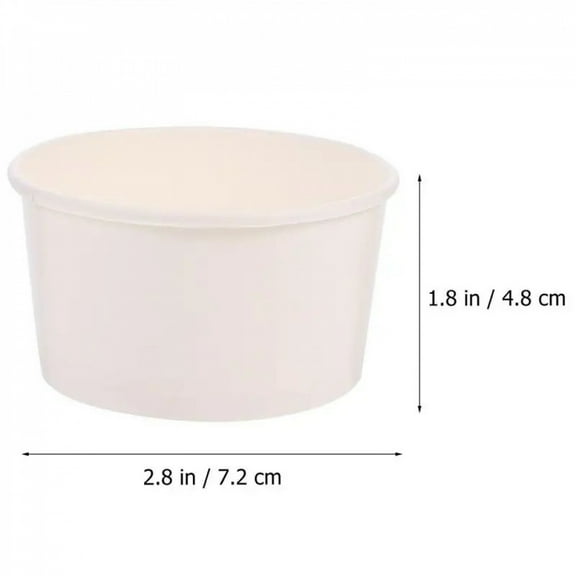 100 Pcs Disposable Ice Cream Cup Snack Container Dessert Paper Cup Yogurt Holder Cake Mousse Pudding Jelly Storage Box Packaging