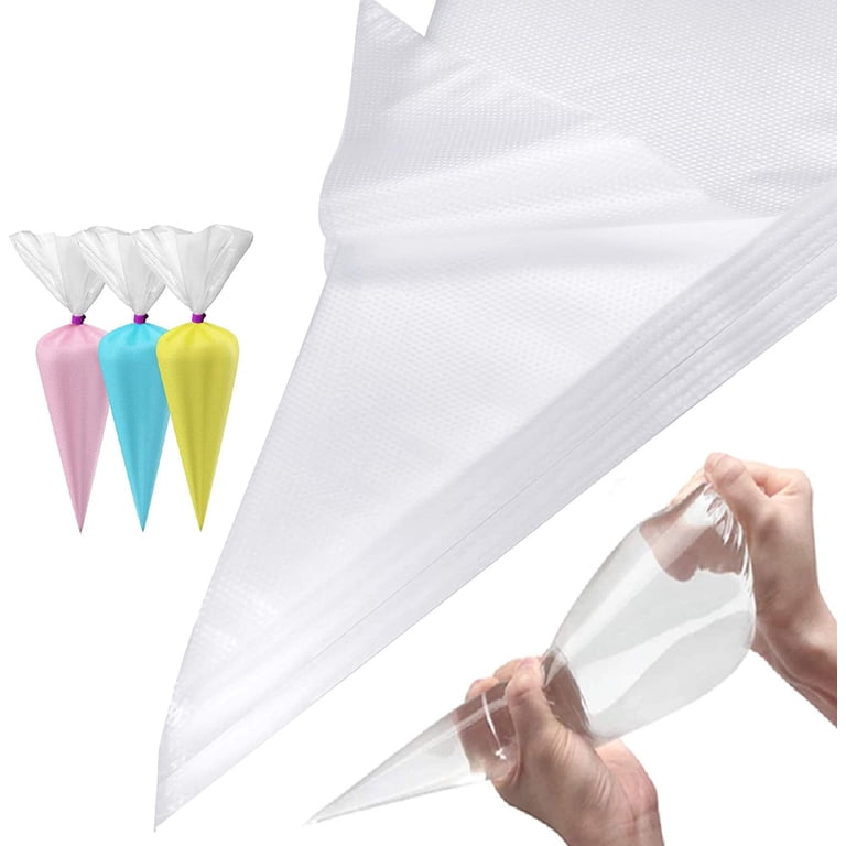 Firstake 100-Pack Disposable Piping Bags & Tips Set – Thickened Anti-Burst Icing Bags For Cake Decorating