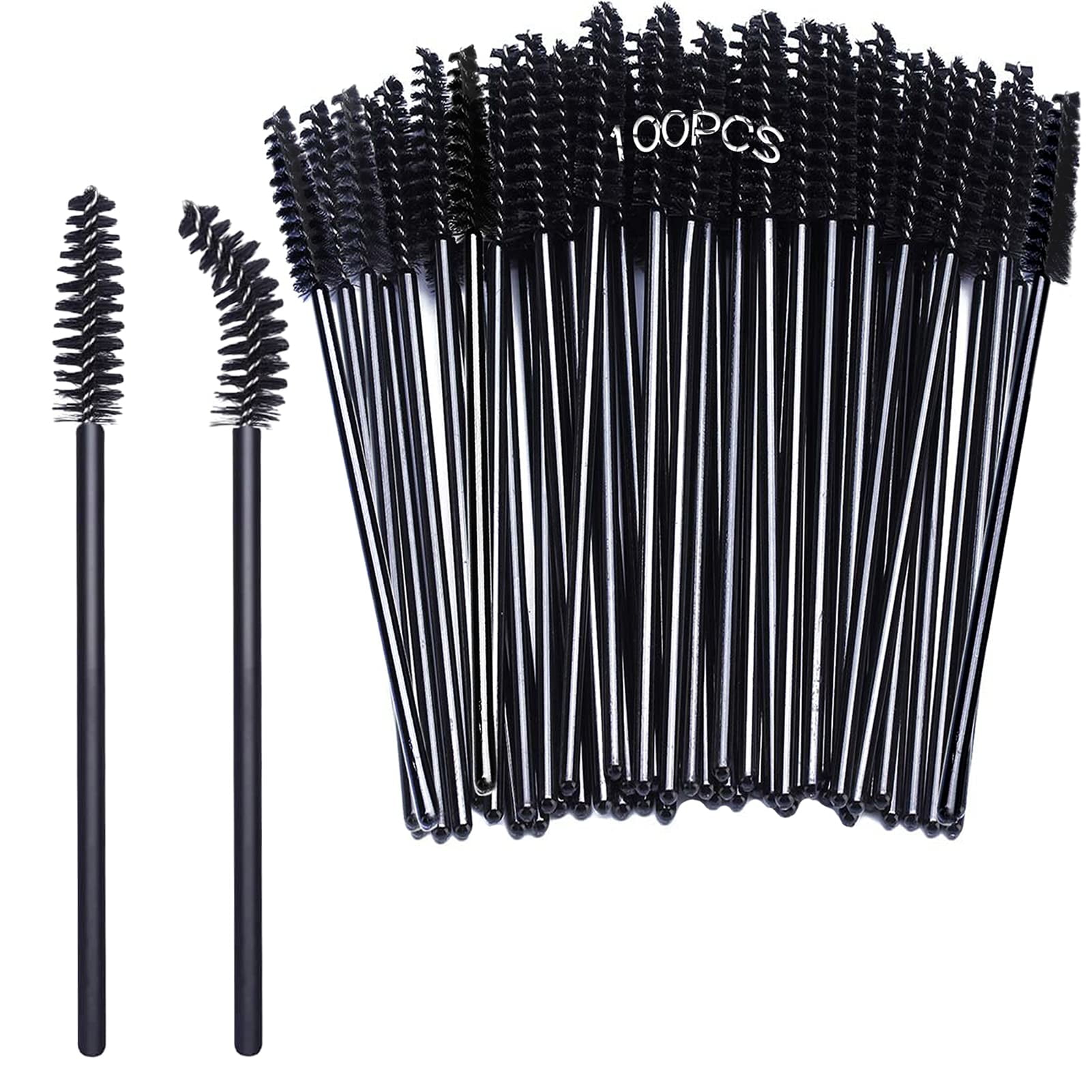 100 Pcs Disposable Mascara Wands, Eyebrow Spoolies Brush for Eyelash