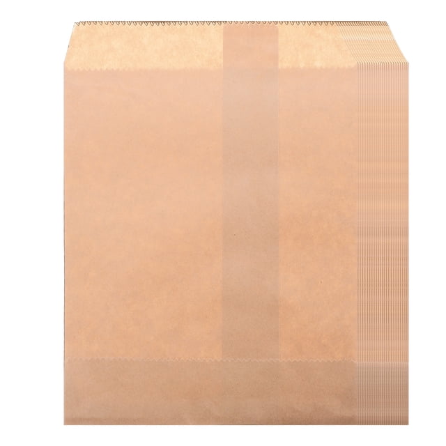 100 Pcs Disposable Paper Bag Takeout Food Bag Opening Shaped Bag Bakery ...