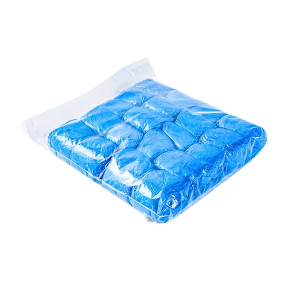 100 Pcs Disposable Shoe Covers, Slip-Resistant Plastic Overshoes for Home & Travel, Protective Booties