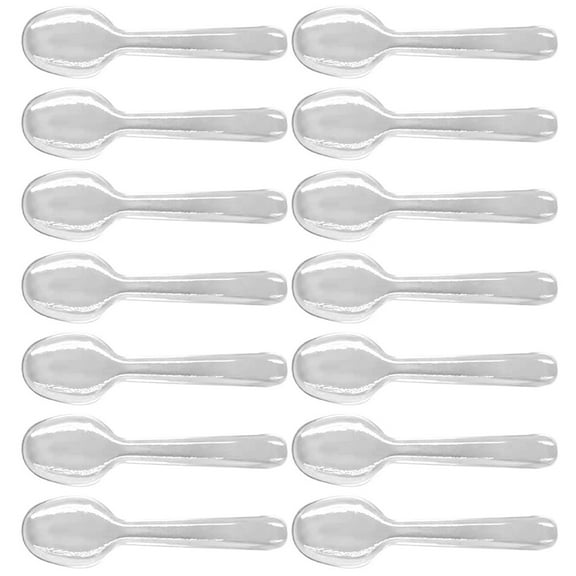 100 Pcs Disposable Plastic Spoons Tasting Teaspoons for Food Sampling and Concentrate Use