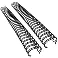 thumbnail image 1 of 100 Pcs Double Loop Binding Wire 3/8 Inch 9.5mm Black 34 Rings, Nylon Coated Binding Spines for Document Binding, Compatible with 3:1 Pitch Binding Machines, 1 of 5