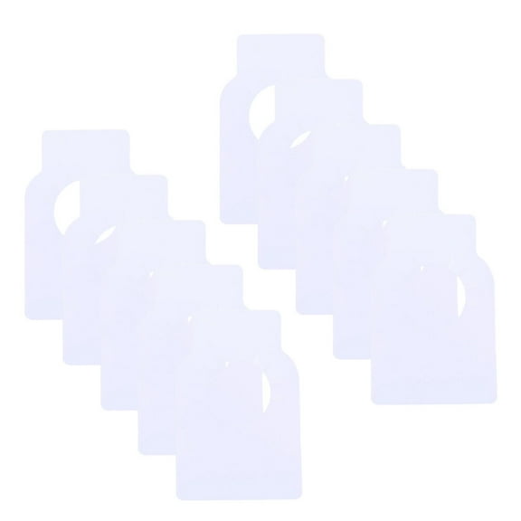 100 Pcs Double Side Tag Reusable Bottleneck Wine Label Stickers White