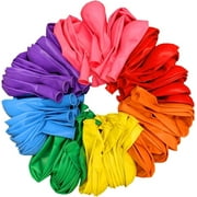 100 Pcs Durable Party Balloons in 9 Vibrant Assorted Rainbow Colors - Latex Balloons Party Decorations, Birthday Party, Balloon Arch Designs - Bulk Pack