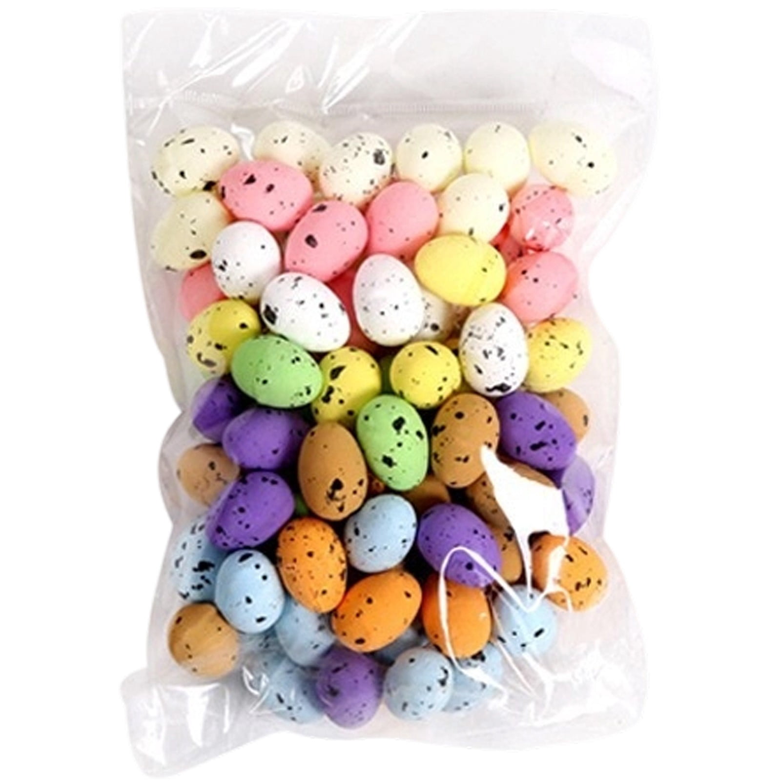 100 Pcs Easter Speckled Eggs, Faux Pastel Chicken Eggs Vase Filler