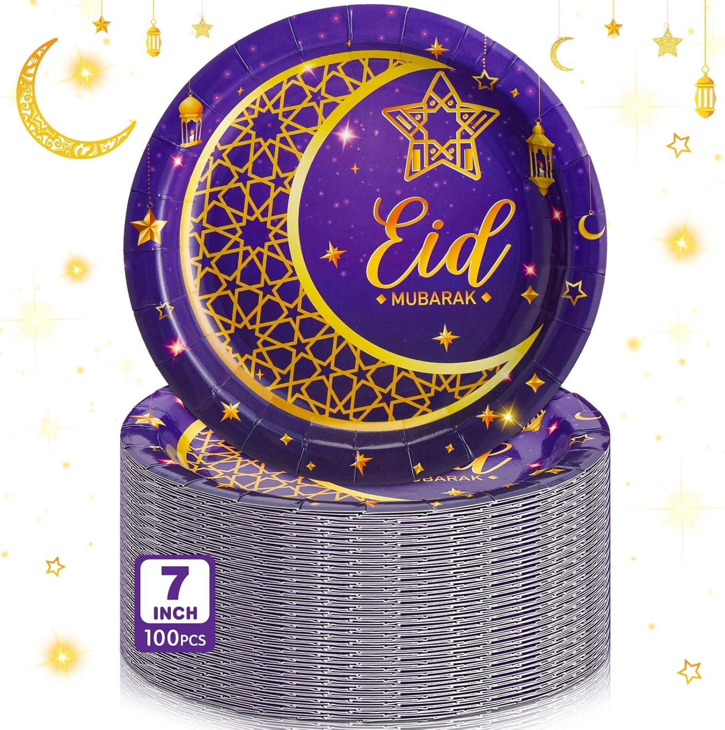 100 Pcs Eid Al Adha Islamic Ramadan Party Decorations Supplies Eid Adha ...