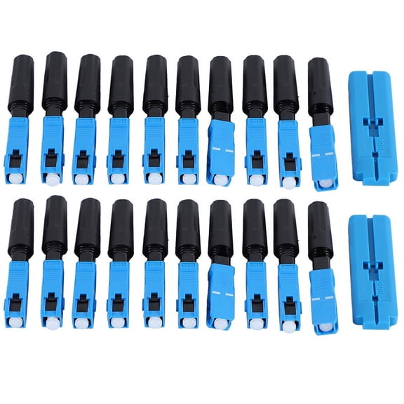 100 Pcs Embedded Sc Upc Fiber Optic Fast Connector Ftth Single-Mode Fiber Optic Sc Quick Connector Sc Adapter Field,100 * Embedded SC UPC Fiber Optic Fast Connector,blue