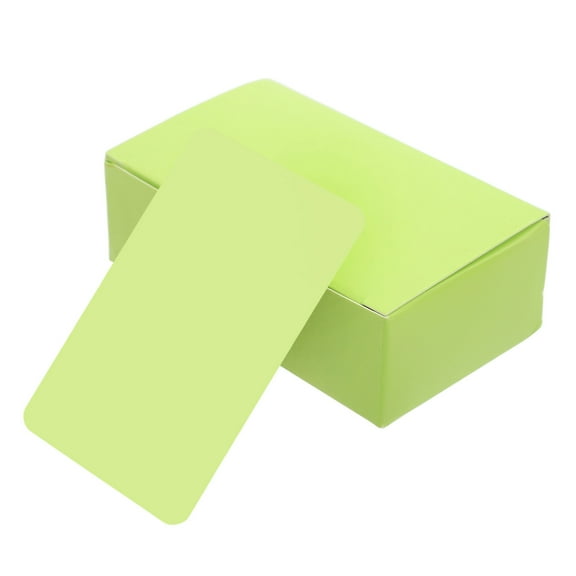 100 Pcs English Learning Cards Note Label Display Blank Green