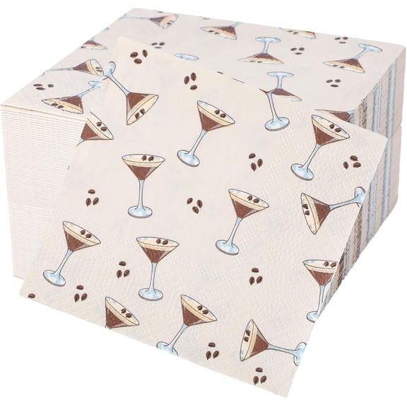 100 Pcs Espresso Martini Party Supplies a Tini Bit Older Napkins Love Is Brewing Decors Martini Birthday Party Decor Bachelorette Disposable Paper Napkin for Bar Bridal Shower