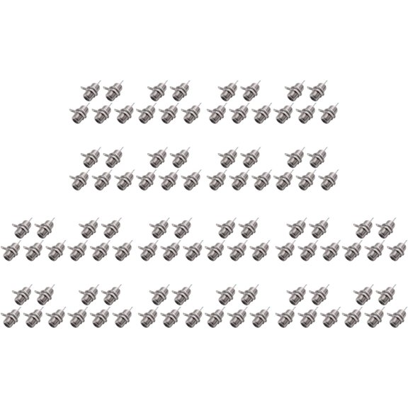 100 Pcs F Type Panel Mounted Socket Female Jack Solder Connector Adapter