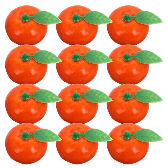100 Pcs Fake Fruit and Vegetables Plastic Fruits for Decoration Orange