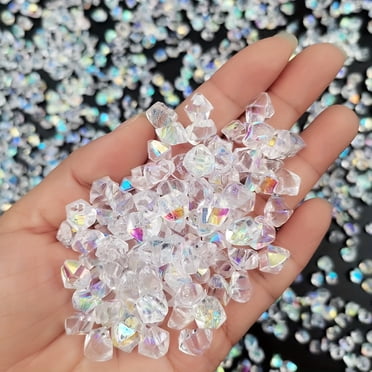 100pc Colorful Acrylic Fake Crushed Ice Gems – Wedding DIY Backdrop Decor & Kid's Gem Craft
