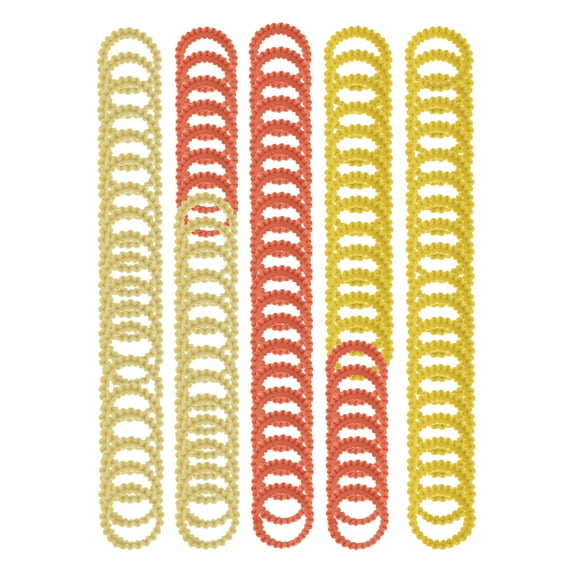 100 Pcs Fashion Elegant Lace Hair Ropes Hair Scrunchies for Girls Yellow Orange