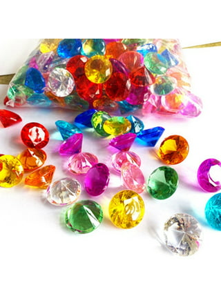 1 Set Colorful Plastic Diamonds Gems Fake Gem Jewels Acrylic