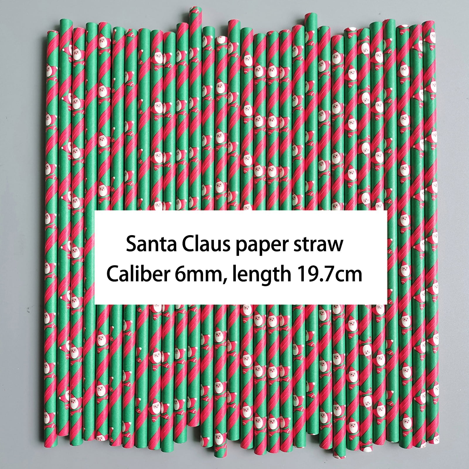 200 Pieces Christmas Holiday Paper Straws Drinking Straws Striped Dot  Christmas