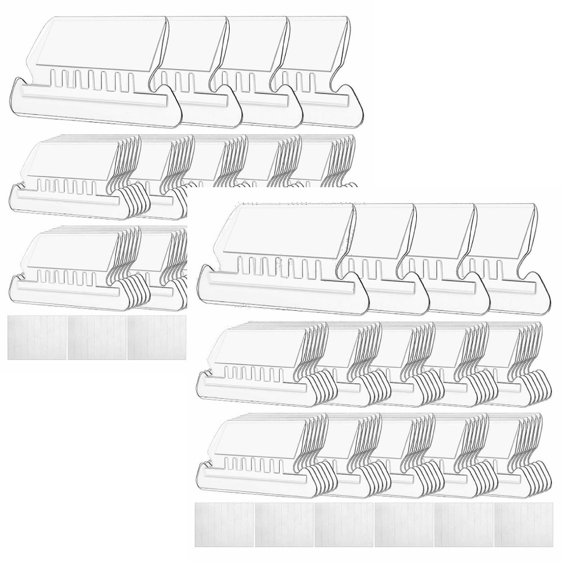 100 Pcs File Folder Tabs, Hanging File Folder Labels Tabs and Inserts for Hanging Folders, Insertable Plastic Tabs Hanging Folder Tabs for Hanging Folders