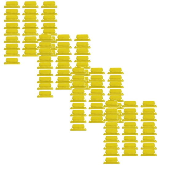 100 Pcs File Folder Tabs, Hanging File Folder Tabs and Inserts, Plastic Tabs for Hanging Folders Organize Distinguish Hanging Files, 2.36"x3.11"x1.22", Yellow
