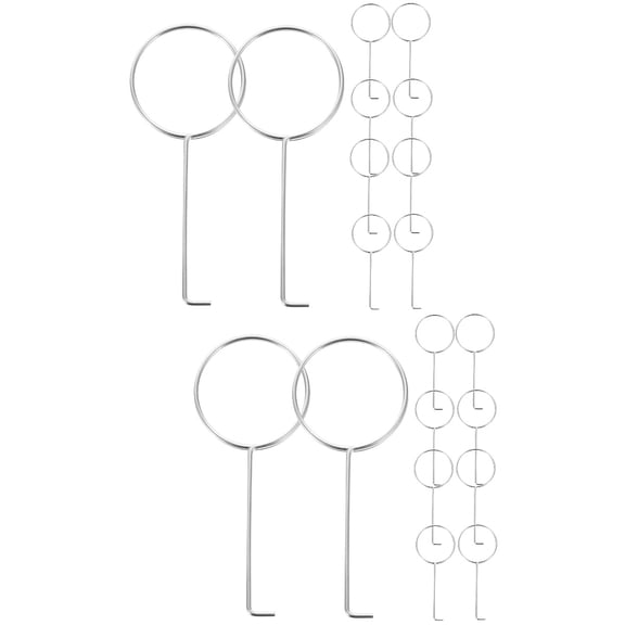 100 Pcs Floor Drain Handle Hook Grate Hooks Stainless Steel Lifting Sink Strainer Water Barbecue Protective Sleeves