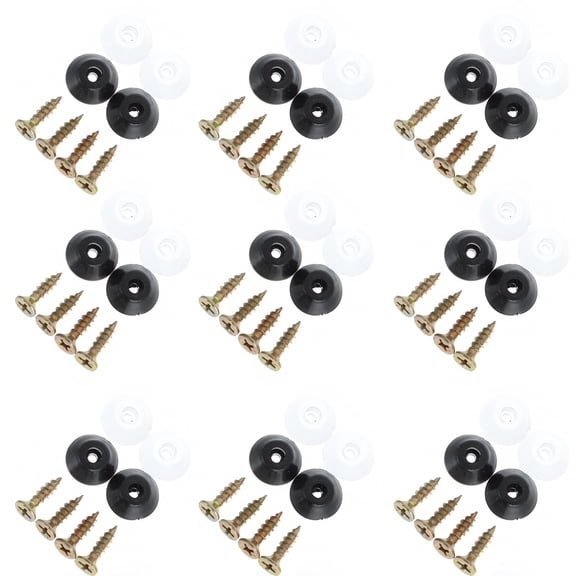 100 Pieces Black Furniture Pads Round PVC Protectors for Furniture Legs