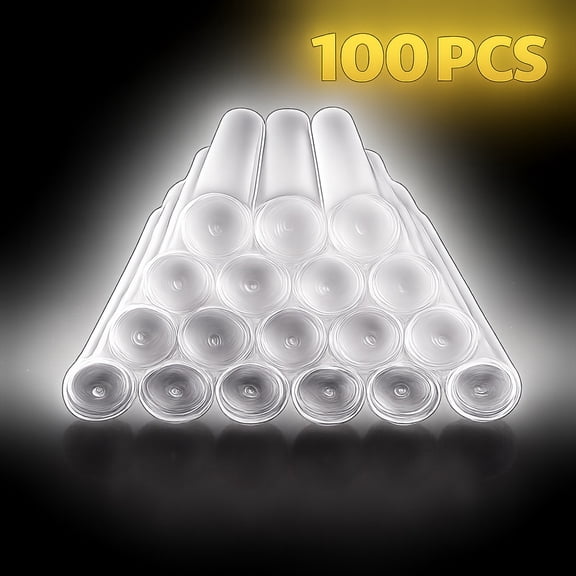 100 Pcs Flower Water Tubes for Fresh Flowers, 2.83 inch Clear Floral Water Picks with Caps, Plastic Flower Stem Tubes for Wedding Arrangements, Bouquet Making and Floral Decoration Supplies