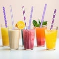 thumbnail image 1 of 100 Pcs Food-Grade Disposable Paper Straws BPA-Free, Vibrant Colors, Ideal for Holiday Parties with Heart and Dot Prints, 1 of 6