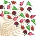 thumbnail image 1 of 100 Pcs Football Cocktail Picks 4.7 Inch Decorative Sports Ball Football Picks for Appetizers Fruit Toothpicks Fruits Sandwich Buffets Party Decoration(Football), 1 of 7